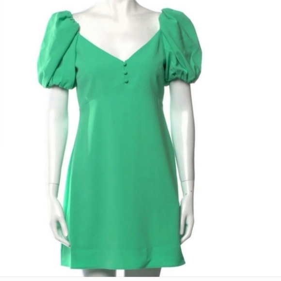 alice + olivia Dana Puff Sleeve Mini Dress Size 4 NWT - Picture 6 of 9